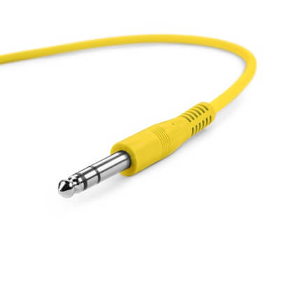 Patch cable set of 6 cables 6.3mm TRS to 6.3mm TRS, 0.3m long, by Adam Hall.