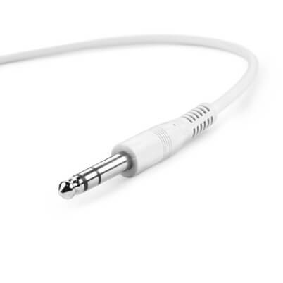 Patch cable set of 6 cables, 6.3mm TRS to 6.3mm TRS, 0.3m length, Adam Hall Cables K3 BVV 0030 SET.