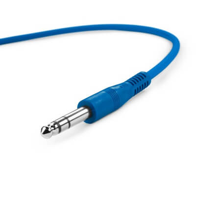 Patch cable set of 6 cables, 6.3mm TRS to 6.3mm TRS, each 0.3m long, by Adam Hall.