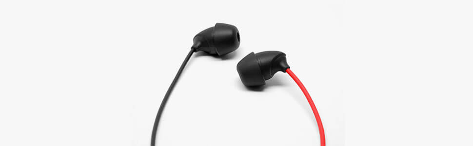 Image of Advanced Sound Sleep Earbuds in black, designed for comfort during sleep, travel, and meditation, featuring a noise isolating design.
