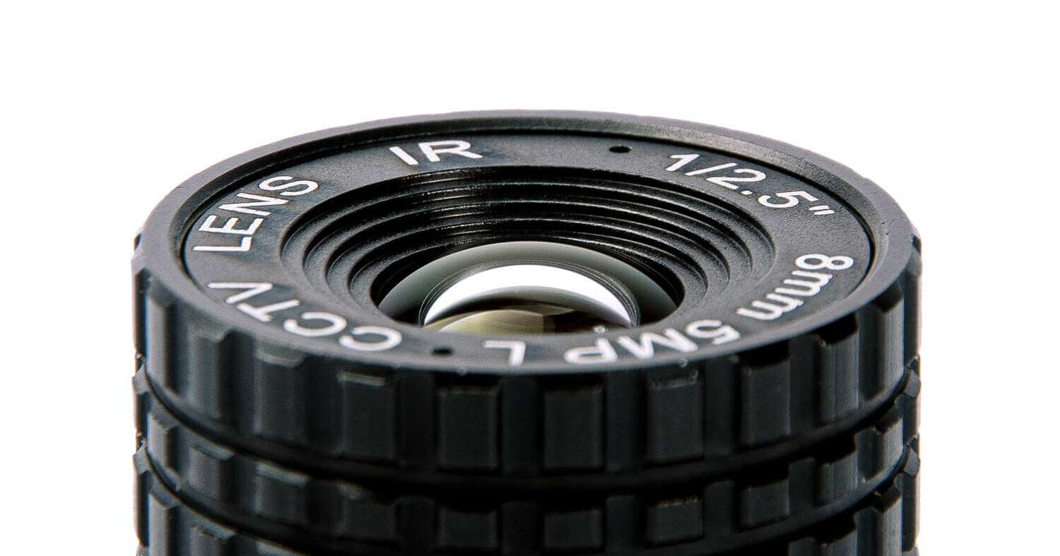AIDA Imaging CS-8.0F 8mm 5 Mega Pixel CS Mount Lens designed for high performance with HD cameras.