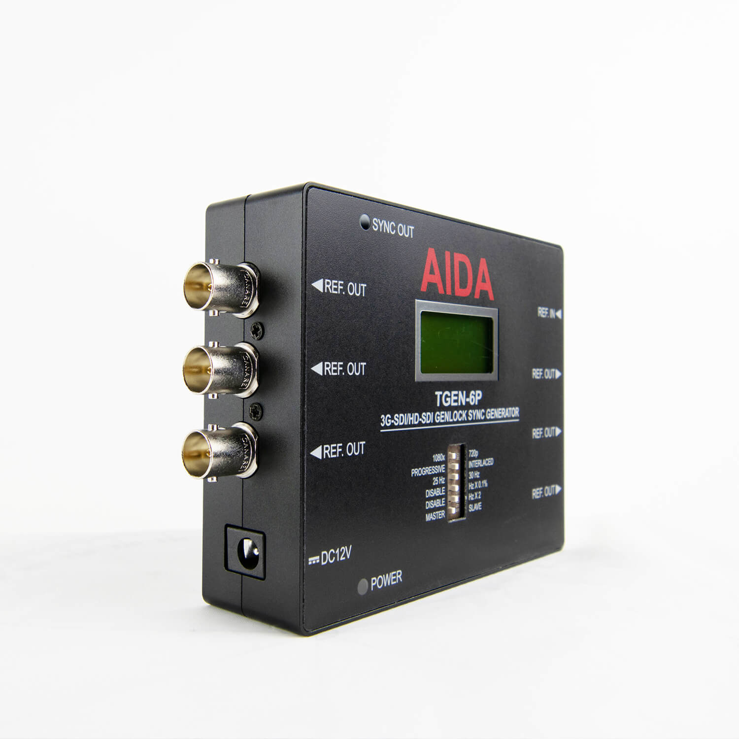 AIDA Imaging TGEN-6P 3G-SDI/HD-SDI Tri-Level Genlock Sync Generator displayed on a neutral background.