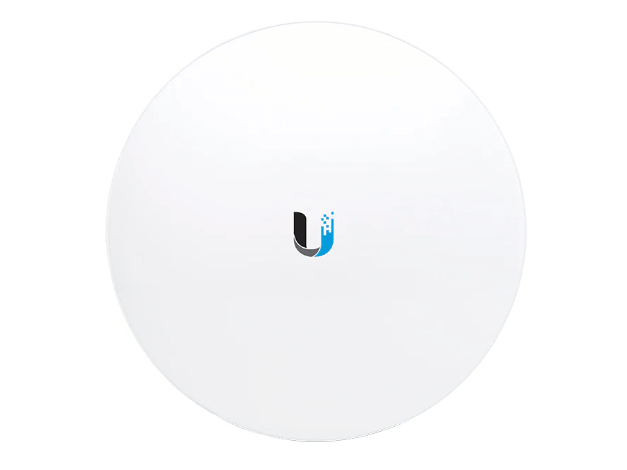 Horizontal view of Ubiquiti UISP airFiberX 5GHz 23dBi 45° Slant Dish Antenna.