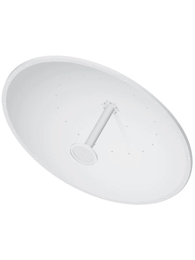 Rear view of the Ubiquiti UISP airMAX 5GHz 34dBi Dish Antenna RD-5G34 showing the mounting options.