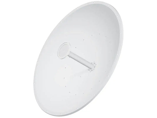 Ubiquiti UISP airMAX 5GHz 34dBi Dish Antenna RD-5G34 showcasing its sleek design and features.