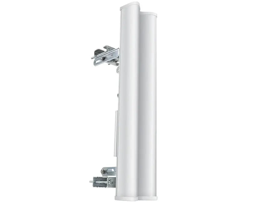 Ubiquiti UISP airMAX 2GHz 15dBi 120° Sector Antenna displayed from the front, showcasing its design and features.