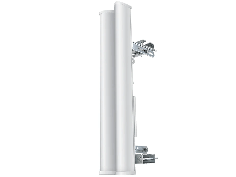 Ubiquiti UISP airMAX 2GHz 15dBi 120° Sector Antenna shown in a different angle, emphasizing its robust build and design.