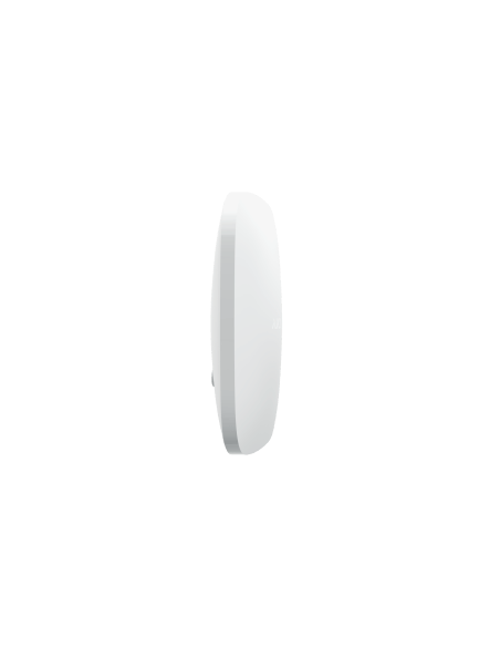 AJAX Hub 2 Plus in white color featuring advanced control panel, supports 2 SIM cards, Ethernet and WiFi connectivity.