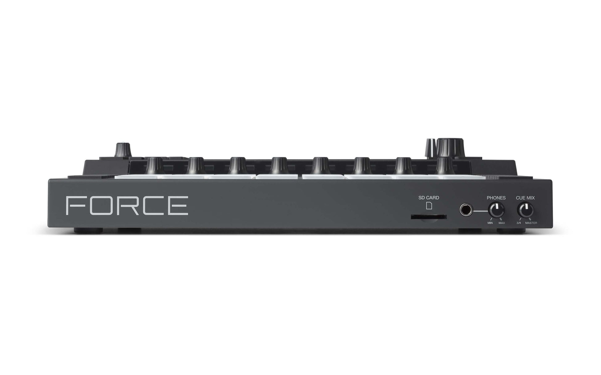 Image of the Akai Force, a standalone music production and performance system, showcasing its front view.
