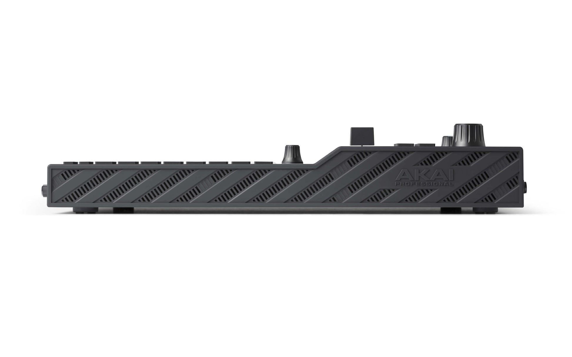 Side view of the Akai Force, a standalone music production and performance system.