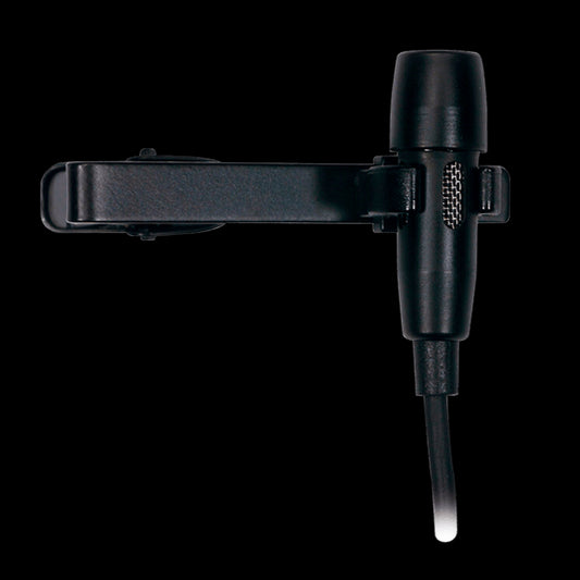 AKG CK99 L inconspicuous clip-on microphone on a white background.