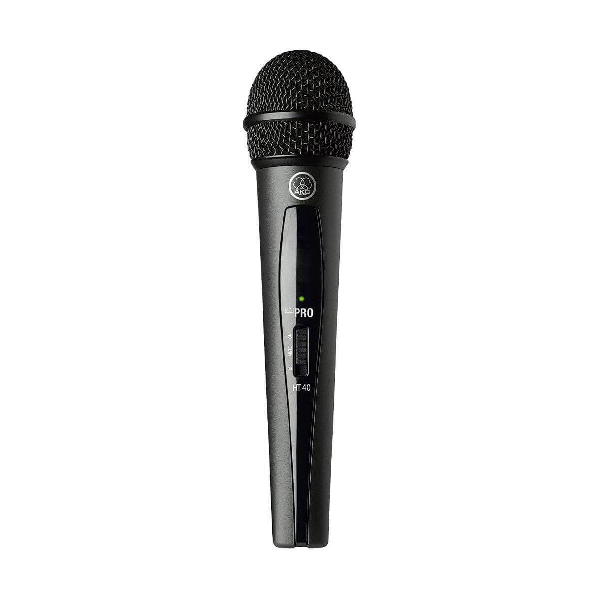 AKG WMS40 Mini Wireless Vocal Set featuring a compact design for vocal performance.