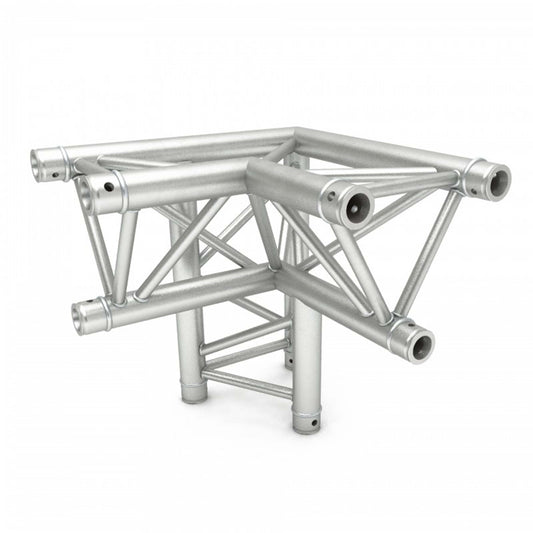 Durable aluminum truss connector for 90 degree corner applications, model ALUSTAGE TRIO 290.