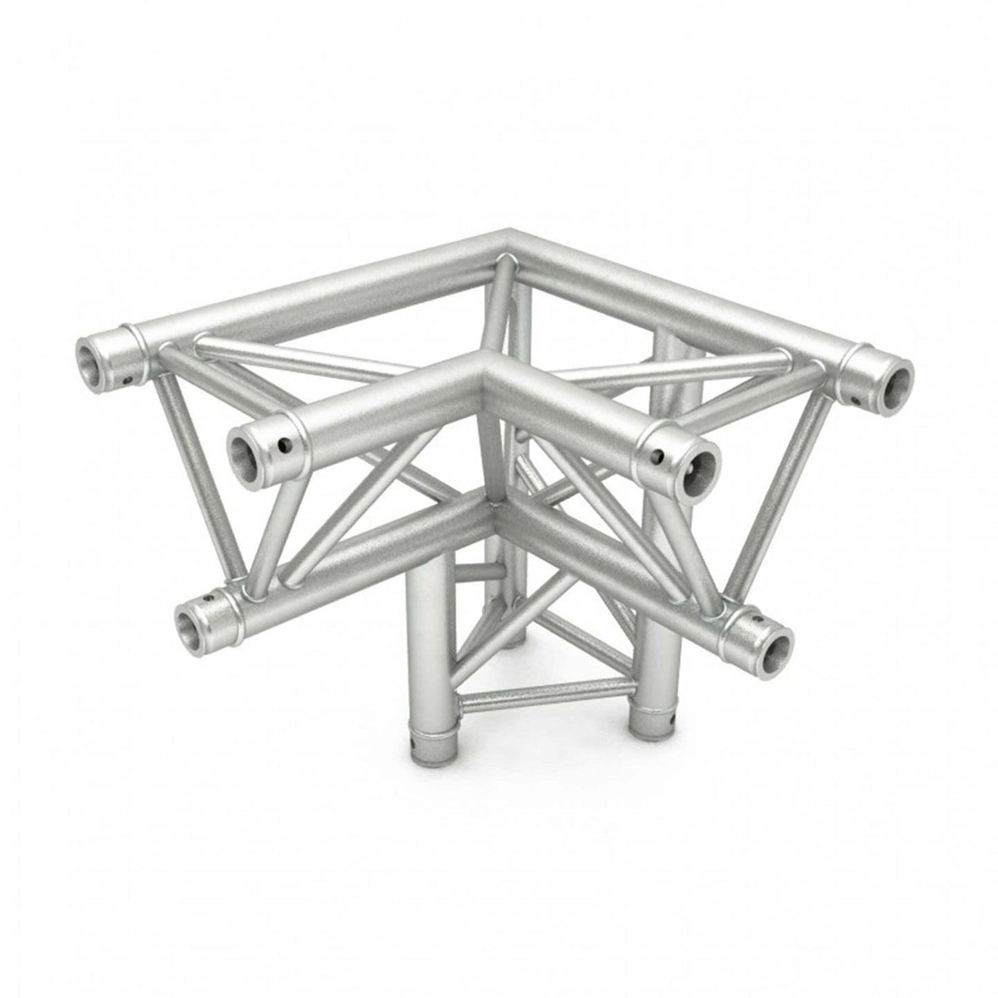 High-quality aluminium trussing solution in a 3-way 90 degree corner left configuration.
