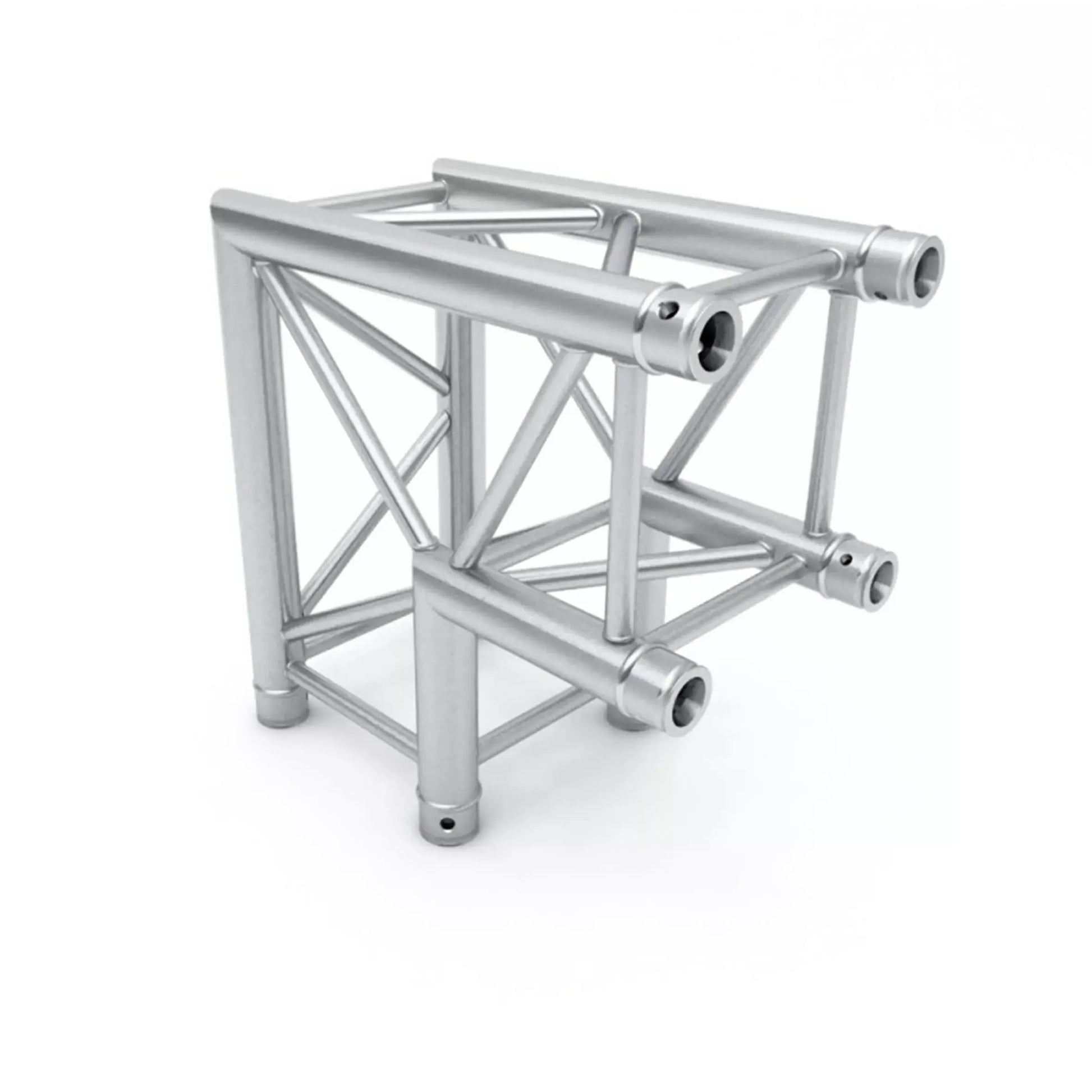 ALUSTAGE TRIO 290 3-Way 90 Degree Corner Left, a high-quality aluminium trussing solution for stage setups.