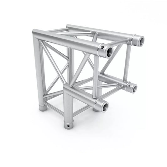 ALUSTAGE TRIO 290 3-Way 90 Degree Corner Left, a high-quality aluminium trussing solution for stage setups.