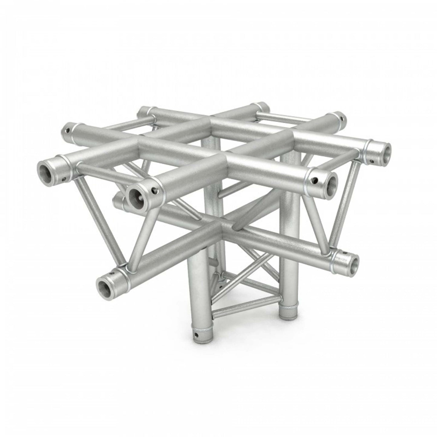 ALUSTAGE TRIO 290 5 Way Center Piece, a durable aluminum trussing component used for stage setups.
