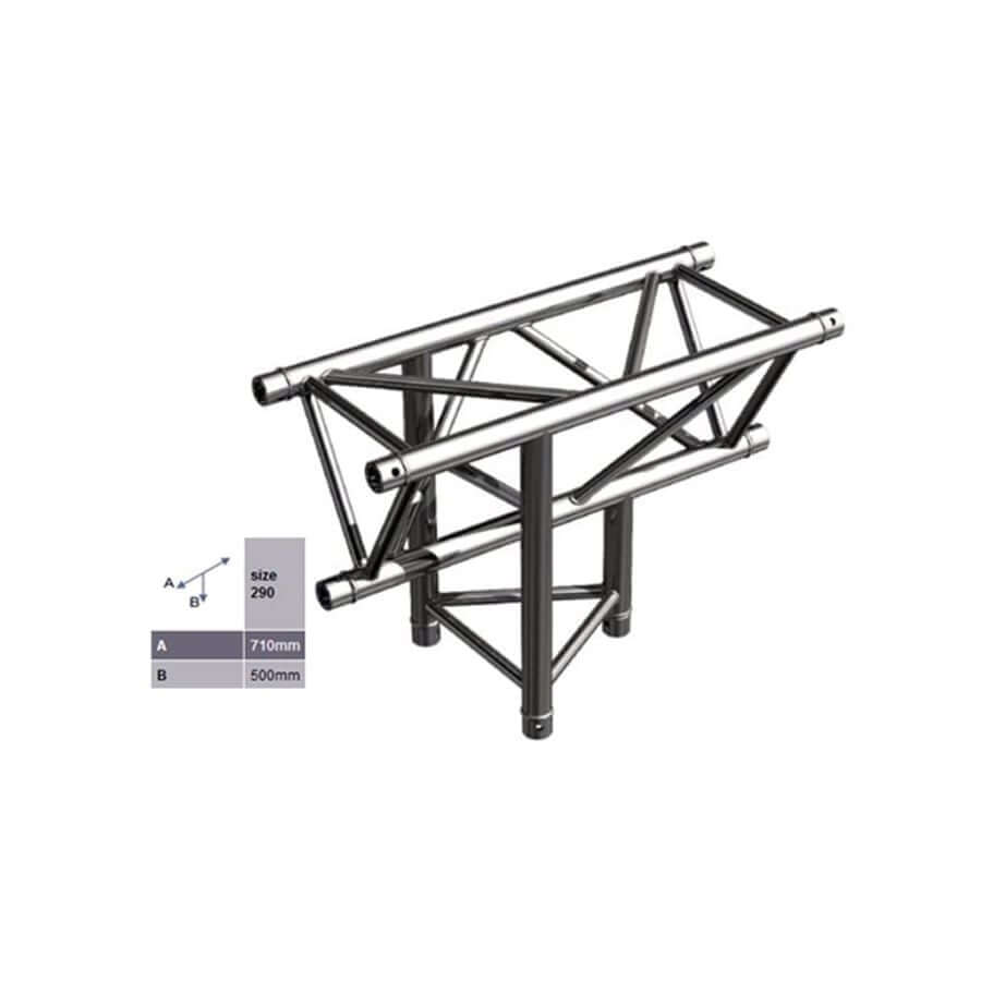 ALUSTAGE TRIO 290 T-Piece Upright, a durable aluminium truss connector designed for stability and strength.