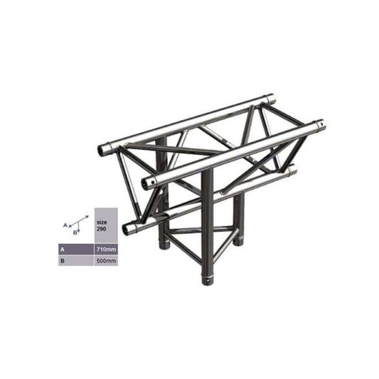 ALUSTAGE TRIO 290 T-Piece Upright, a durable aluminium truss connector designed for stability and strength.