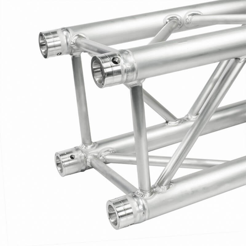 High-quality aluminium truss system for staging and events, showcasing the ALUSTAGE W.AL34050 QUAD 290 0.5M TRUSS.