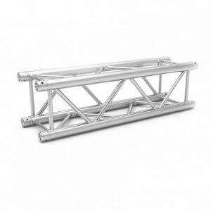 Heavy-duty aluminum stage truss system, ALUSTAGE QUAD 290 TRUSS 2.5M, showcasing its robust design and structure.