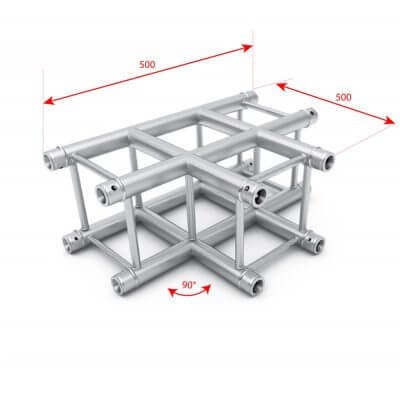 ALUSTAGE QUAD 290 T-PIECE, a professional stage connector designed for truss systems, displayed in a clear image.
