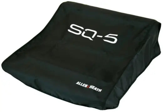 Protective dust cover for Allen & Heath SQ-5 mixer, designed to keep the equipment safe from dust and damage.