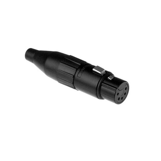 Amphenol AC5FB 5 Pole Female XLR Cable Connector with Machined Contacts in Black Finish