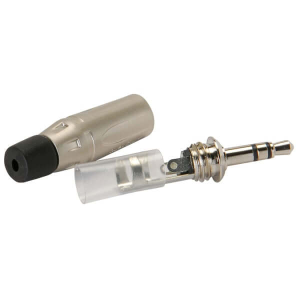 Amphenol KS3P 3.5mm stereo phone plug featuring a diecast shell with a satin finish.
