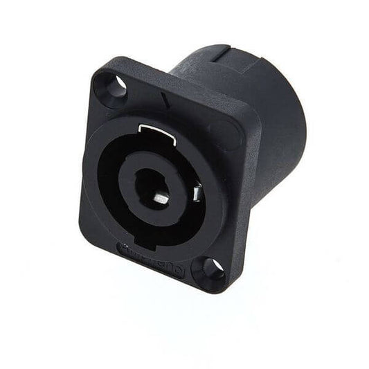 Amphenol SP-4-MD 4-Pole Speaker Plug featuring D Flange, Thru Holes, and Solder Tabs