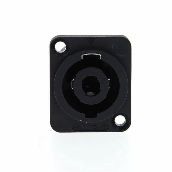 Amphenol SP-4-MD 4-Pole Speaker Plug with D Flange, Thru Holes and Solder Tabs