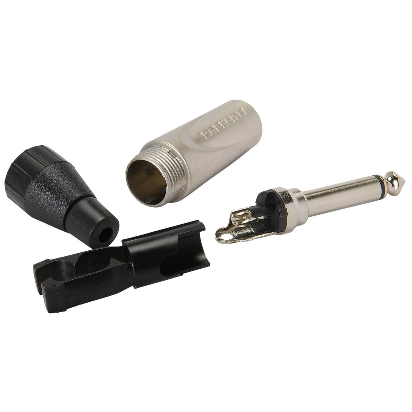 Amphenol TM2P Mono Jack Plug featuring a diecast construction, thermoplastic housing, and a satin finish.