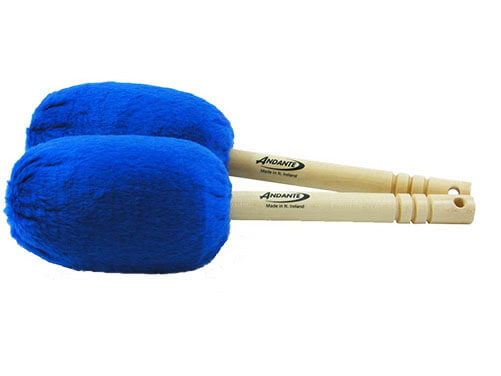 Andante Bass Drum Beater in blue color, designed for drummers.