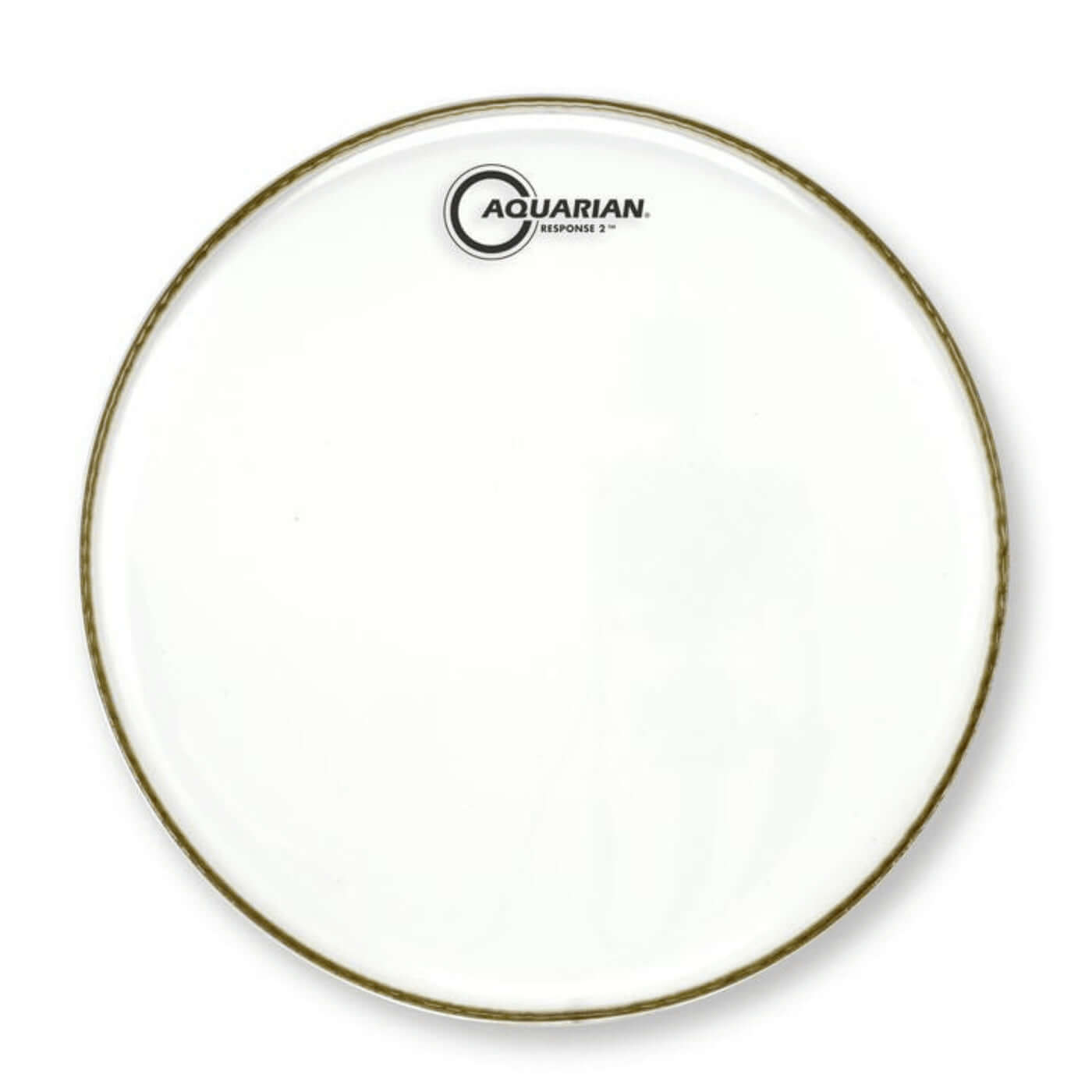 Aquarian 13 inch Response 2 Clear Drumhead showcasing its versatile two-ply design.