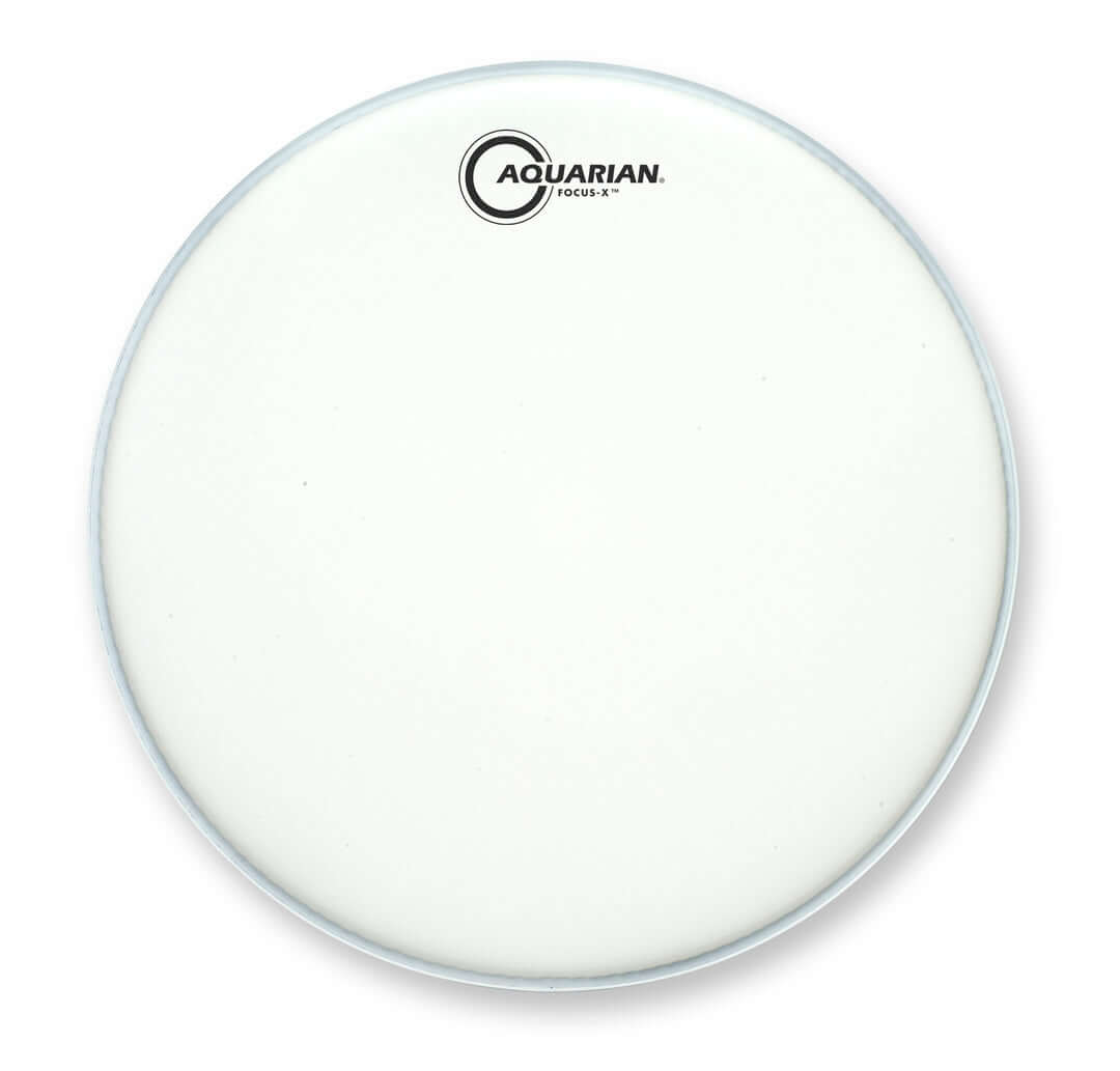 Aquarian 16 inch Focus-X Texture Coated Drumhead designed for premium snare and tom applications.