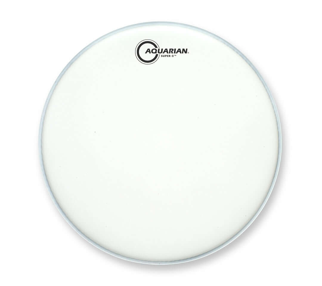 Aquarian 8 inch Super-2 texture coated drumhead showcasing a premium two-ply design for superior sound quality.