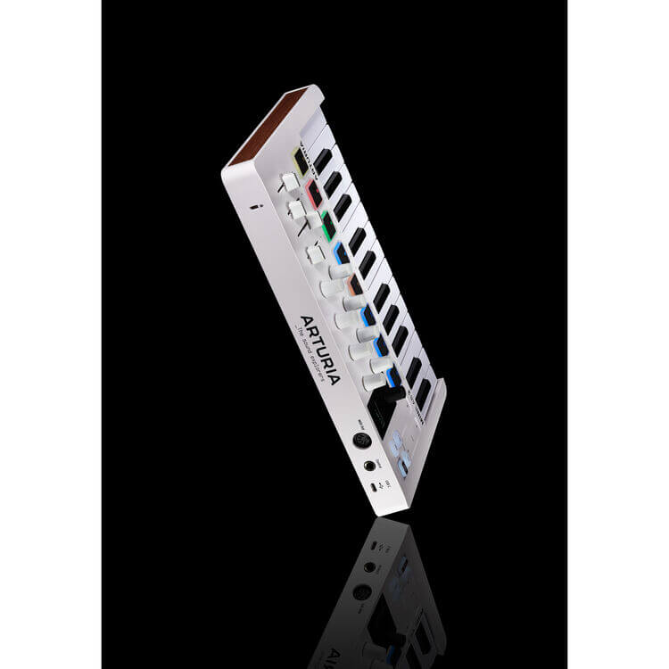 Arturia MiniLab MKIII White - 25-Key USB MIDI Controller for Musicians, featuring a compact design and multiple control options.