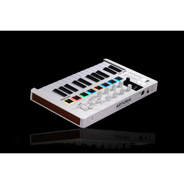 Arturia MiniLab MKIII White - 25-Key USB MIDI Controller for Musicians, showcasing its design and features.