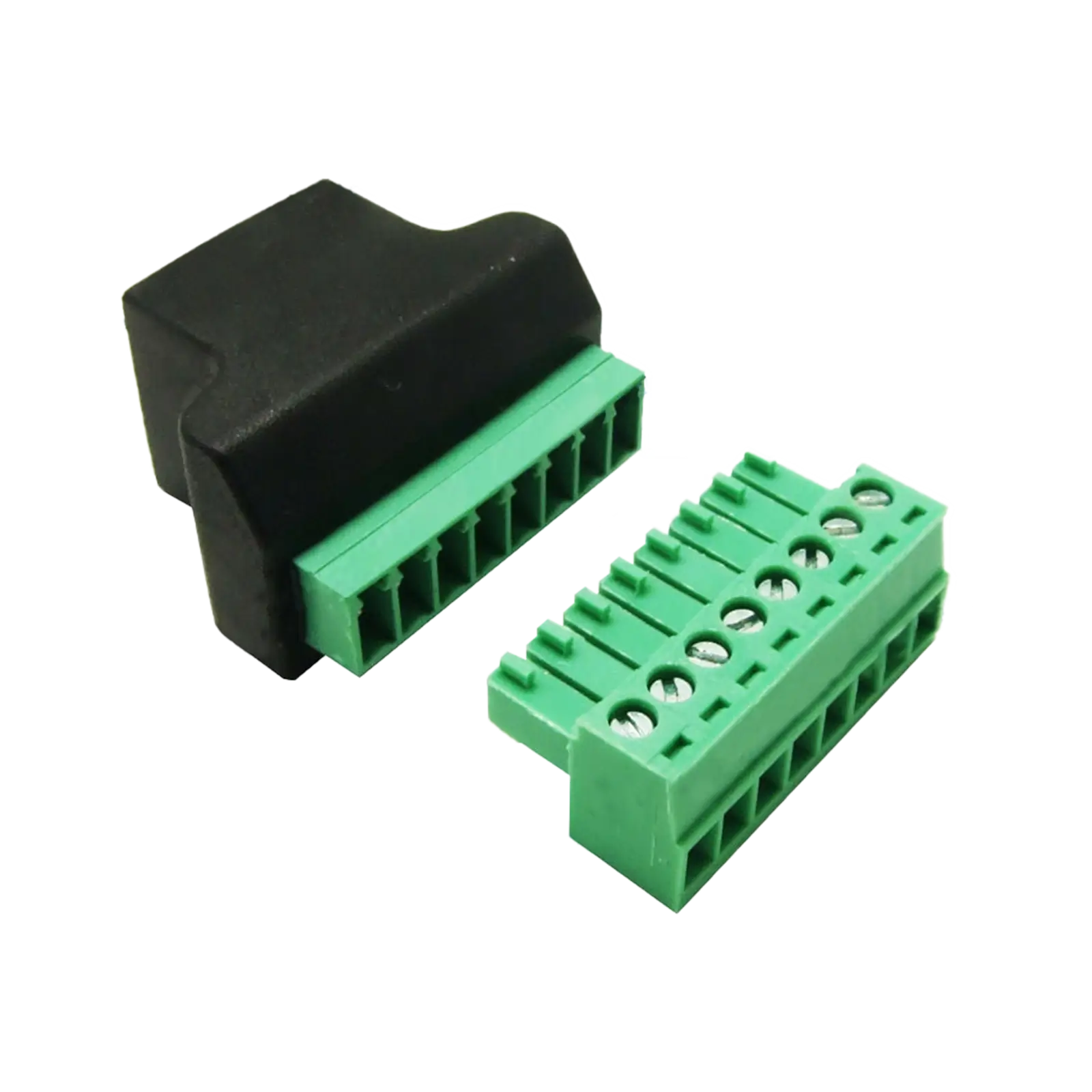 AUDAC CTA845 Cable Test Adapter featuring RJ45 and 8-Pin Terminal Block Connectors
