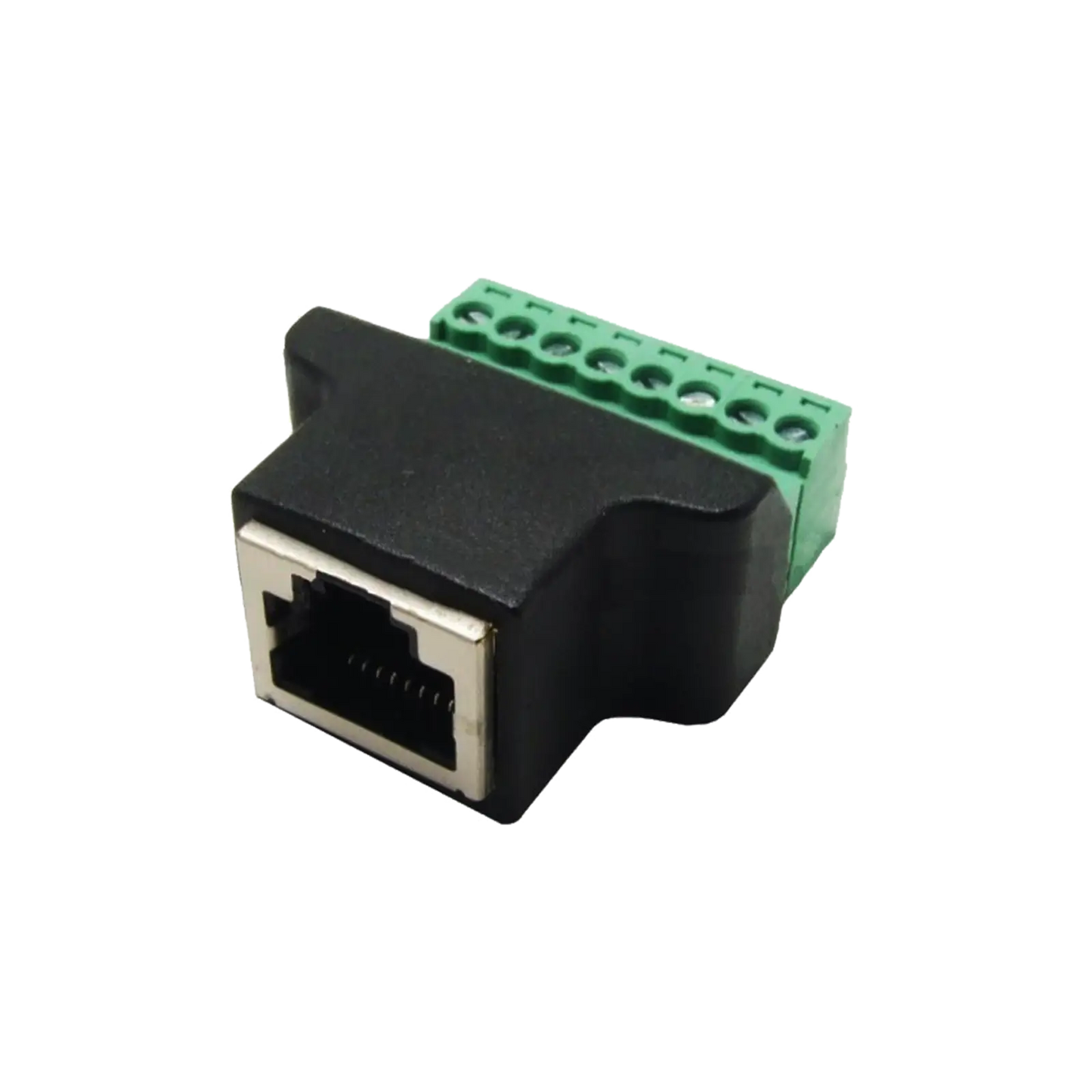 AUDAC CTA845 Cable Test Adapter featuring RJ45 and 8-Pin Terminal Block Connectors