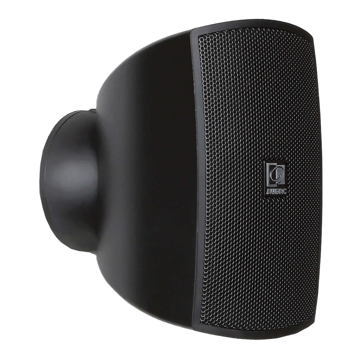 AUDAC ATEO2 Compact Wall Speaker in black, featuring CleverMount™ technology, designed for versatility and high-quality sound.
