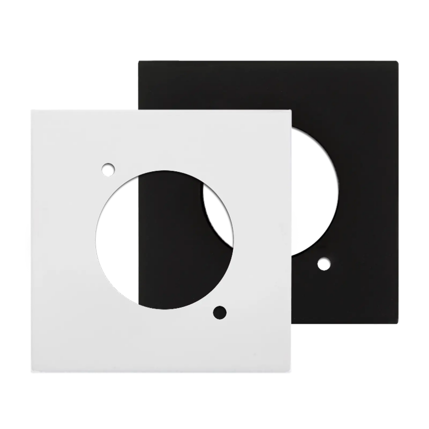 AUDAC CP45DSZ Connection Plate in Black, D-Size 45 x 45 mm, designed for audio connection applications.