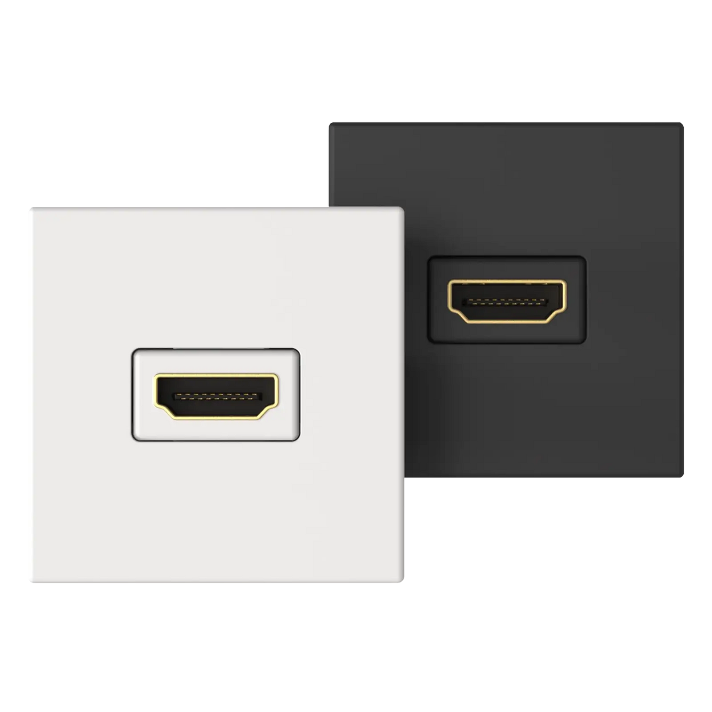 AUDAC CP45HDM Connection Plate for HDMI, 45 x 45 mm, in black color.