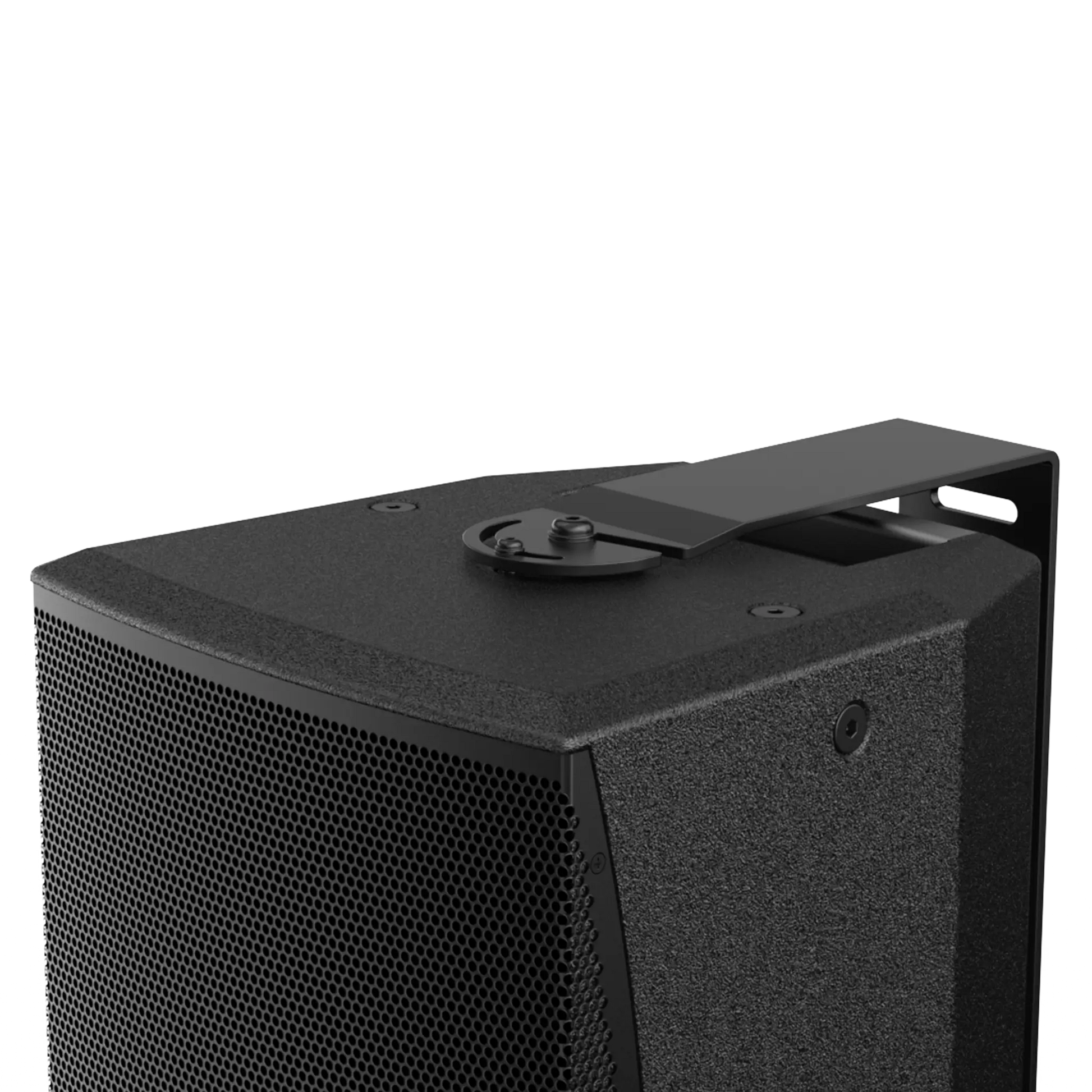 AUDAC VEXO110 10-inch high performance 2-way loudspeaker in black, showcasing its sleek design and quality build.