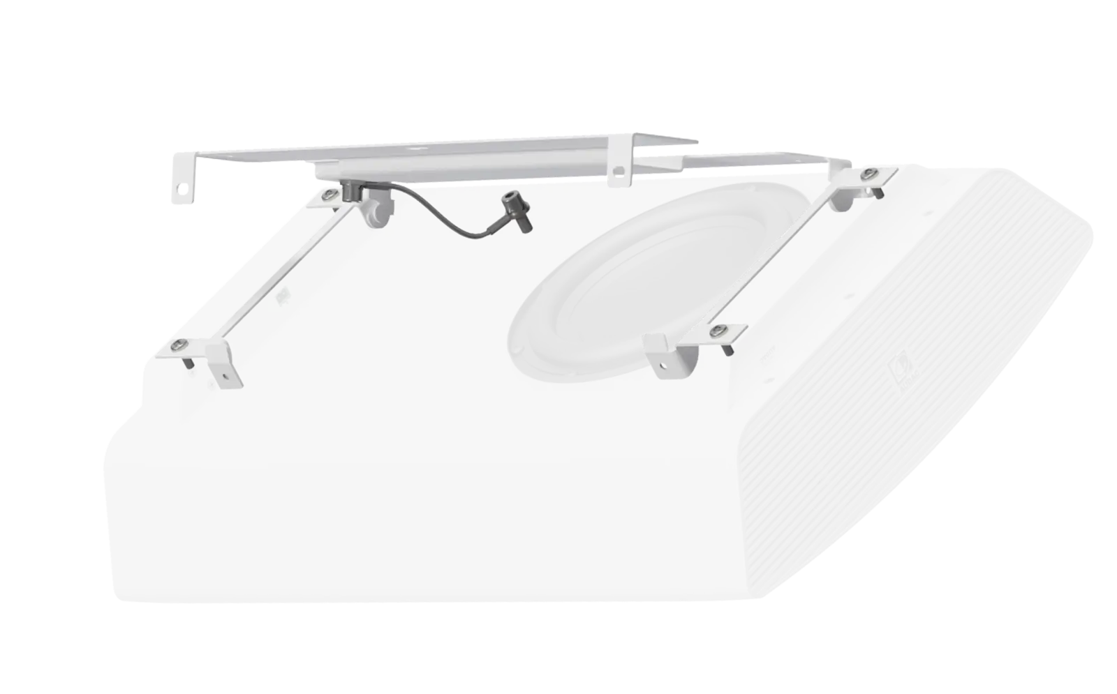 AUDAC Ceiling Mounting Bracket for NOBA8(A) in black, model MBK410C, suitable for ceiling installations.
