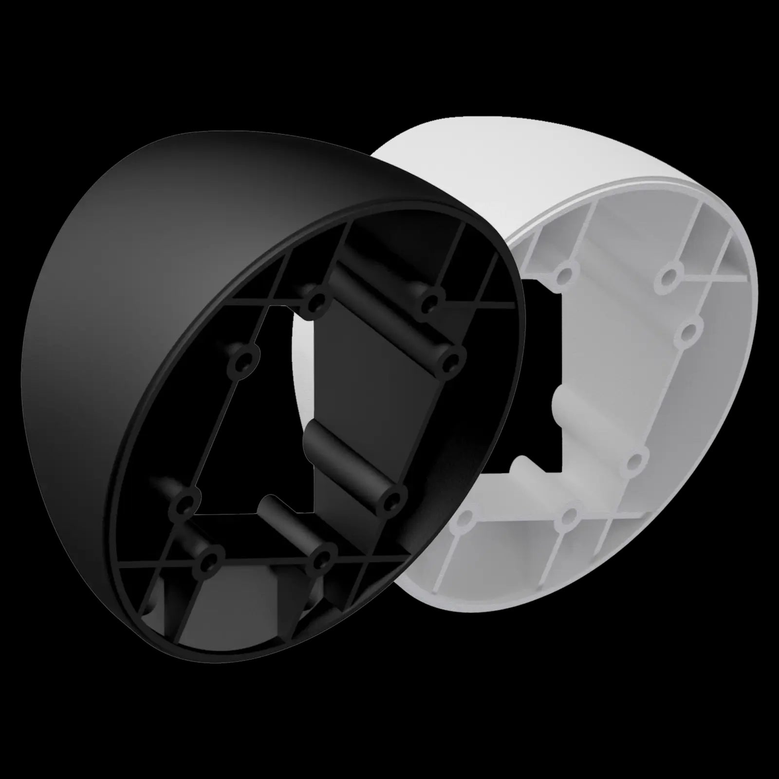 Audac extension mount designed for ATEO4 with a 30-degree incline angle, colored black.