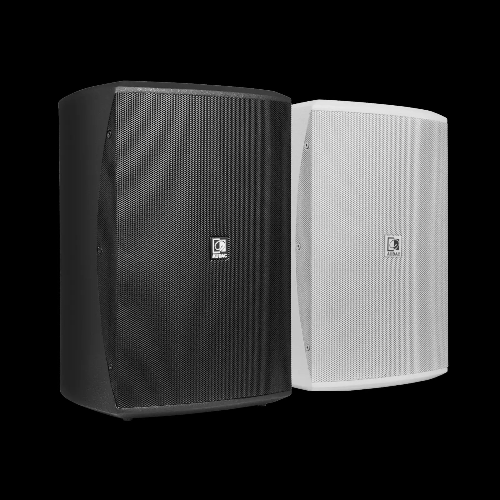 Audac full range speaker 6 inch in black, showcasing its sleek design and features.