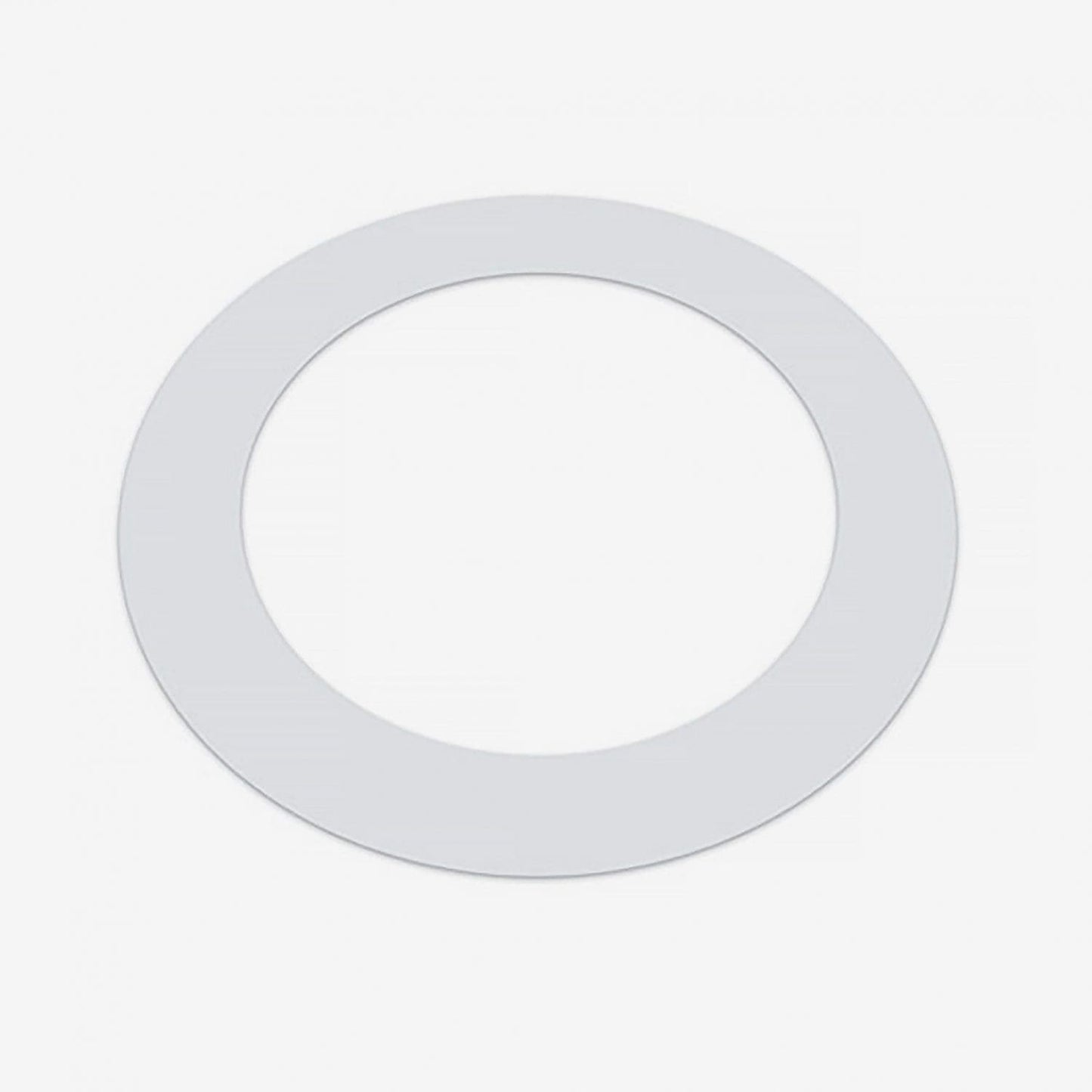 KickPort BIG BANG T-Ring Bass Drum Port Template in white color with a 5.25 inch opening, designed for enhancing bass drum sound.