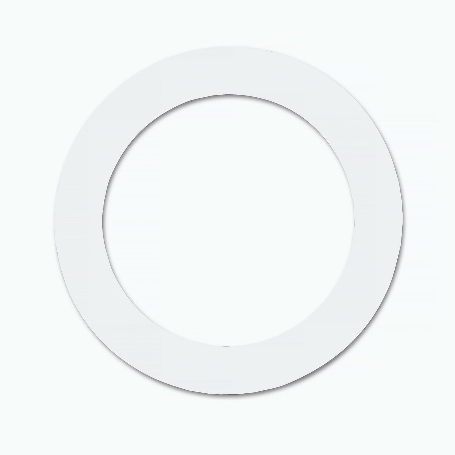 KickPort BIG BANG T-Ring Bass Drum Port Template in white color with a 5.25 inch opening, designed for enhancing bass drum sound.