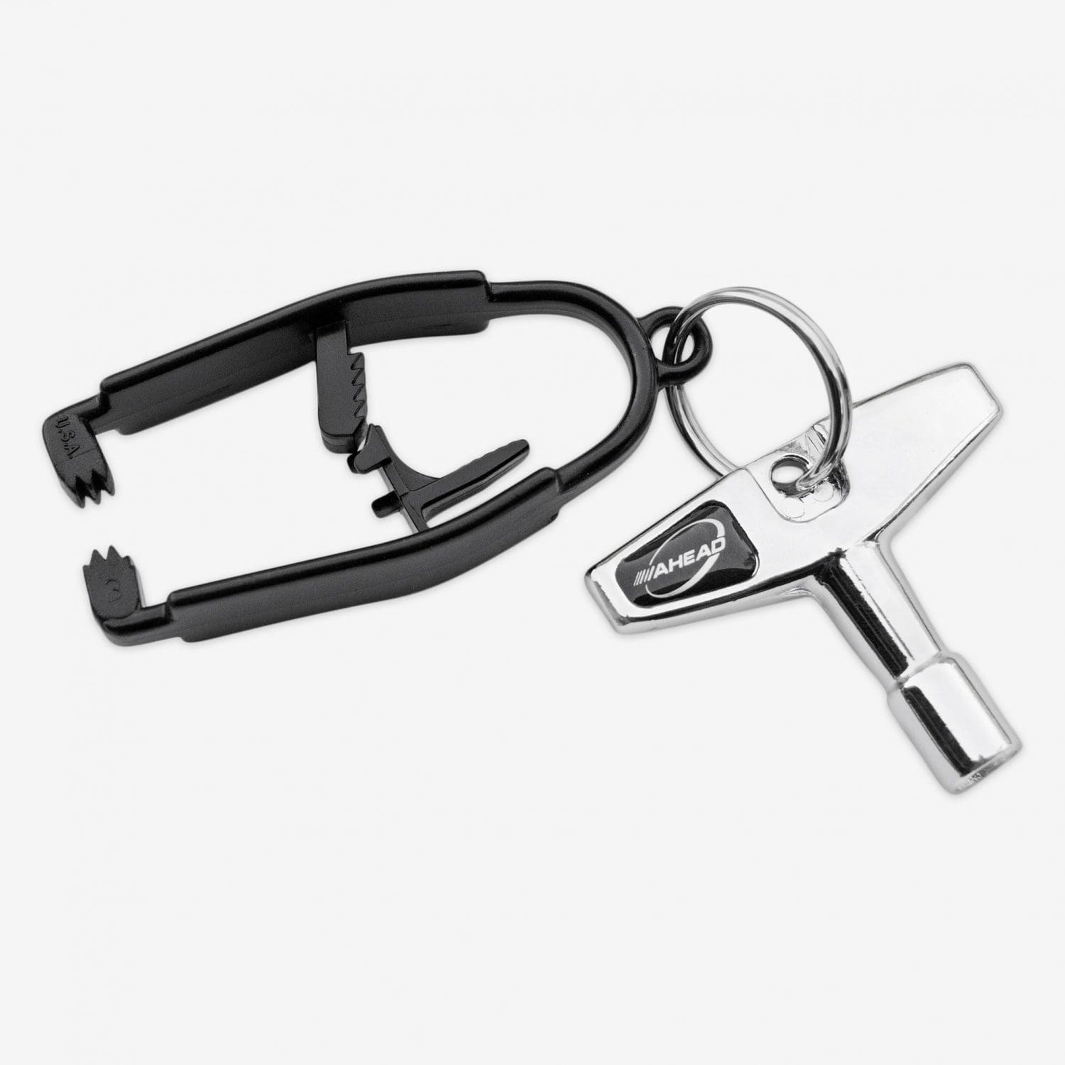 AHEAD Klip-It Drum Key with Carabiner, an innovative tool for tuning drums.
